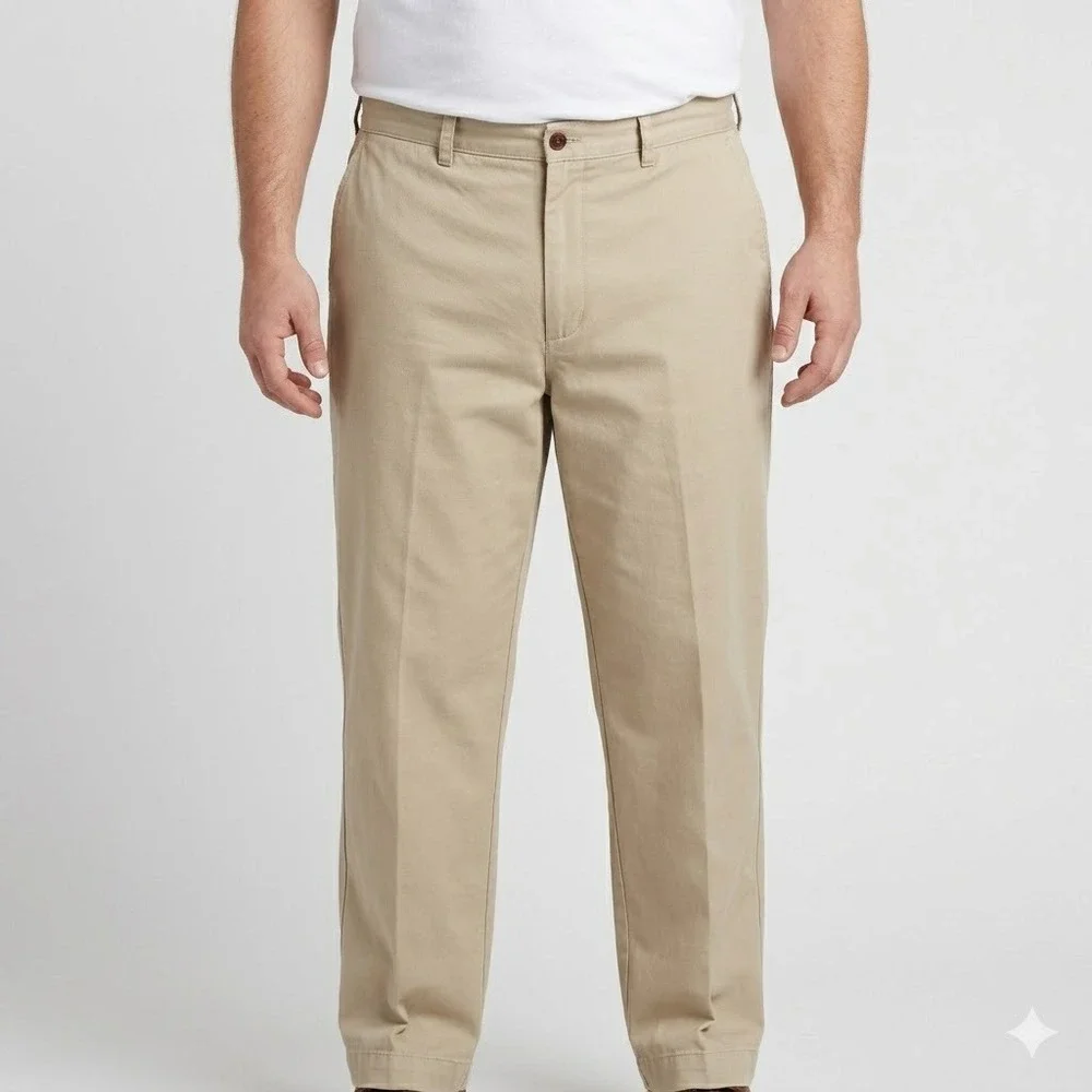 L.L. Bean Natural Fit Khaki Chino Pants 38x32